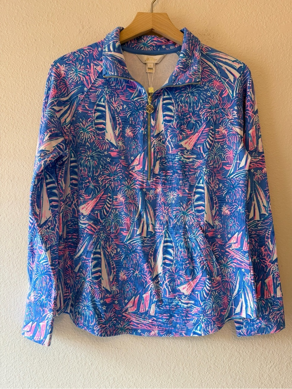 Lilly Pulitzer Skipper Popover Small Boca Blue It’s a Sailabration